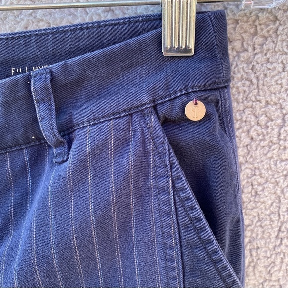 Pilcro and the Letterpress Fit Hyphen Navy Pinstripe Pant Trousers Sz 25 - Picture 3 of 14